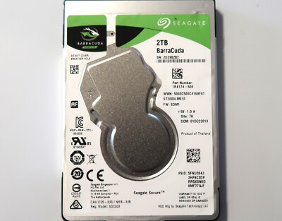 Seagate ST2000LM010 1RA174-500 TK Thailand SDM1 (ZDZ9) 2.5'' 2TB Sata 01DEC2019