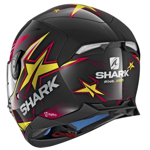Integral Helm Damen Motorrad Shark Skwal 2 Darghal Schwarz Violett Kvy GRÖSSE XS - Bild 2 von 3