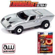 NEW Auto World Thunderjet 1966 Ford GT40 Orion Silver HO Scale Slot Car