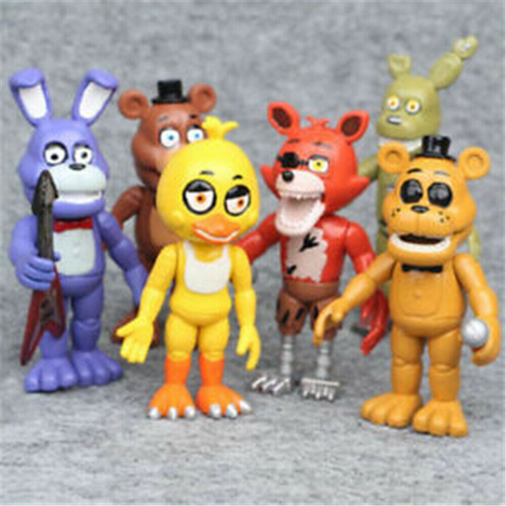 5pcs/set anime assembled doll toy five nights at freddy fnaf cute