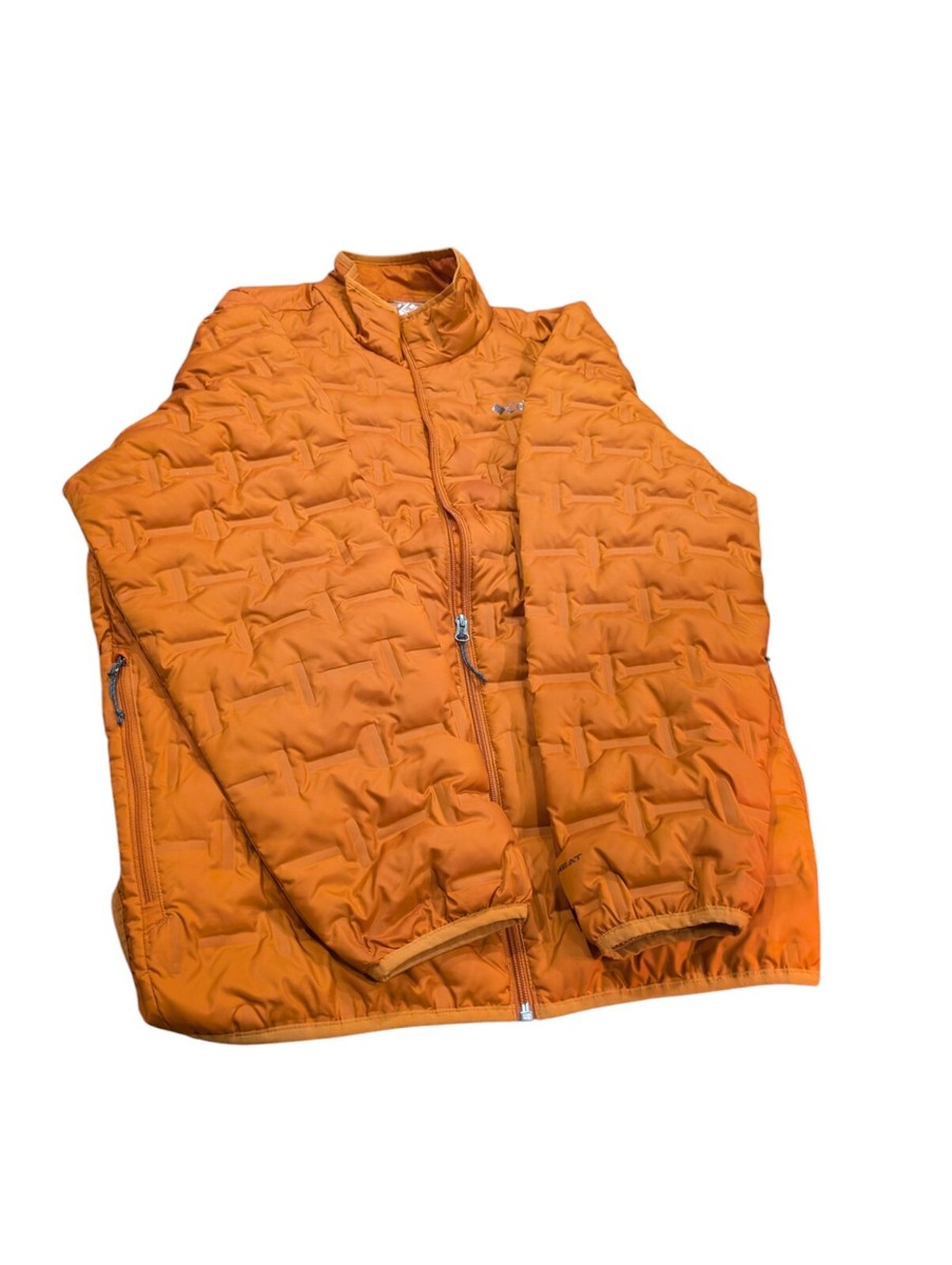 Columbia Omni Heat Puffer Jacket Mens Size 2 XL Orange Full