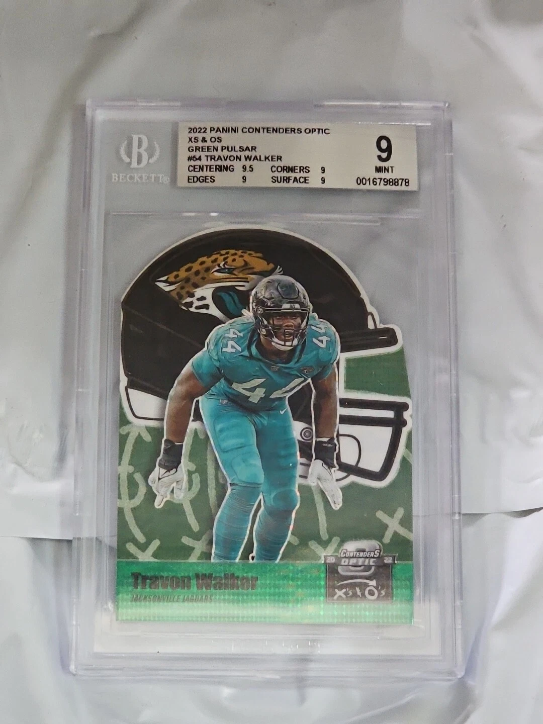 Travon Walker Panini Contenders Optic X's & O's #XO54 Green Pulsar