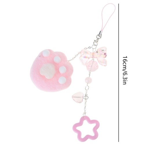 Sweet Cats Claw Bead Pendant Phone Straps Lanyard Pocket Keychain Strap - 第 8/8 張圖片