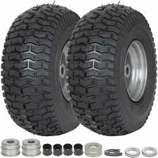 (2 pack)WEIZE Tire and Wheel Assembly, Replacement Riding Lawn Mower Front Tires
