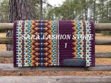 Western Show Horse Riding Handmade Base Saddle Pad Wool in 34 42