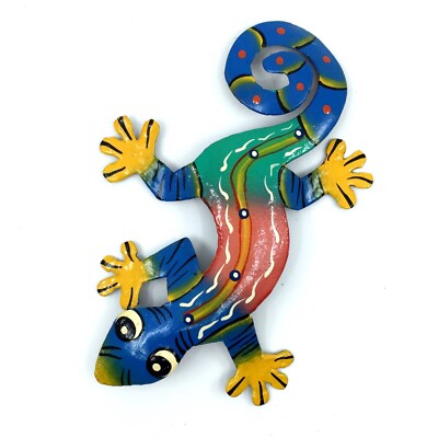 Gecko Lizard Collectible 8'' Tropical Indoor Outdoor Metal Art FSS 
