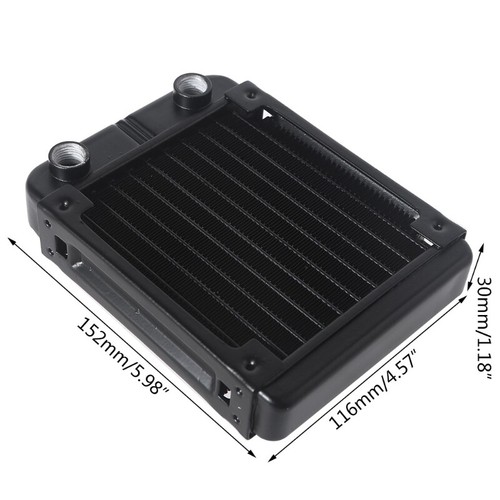 Water Cooling Computer Radiator 10 Pipe Aluminum Heat Exchanger Liquid Cooling - Photo 8/8