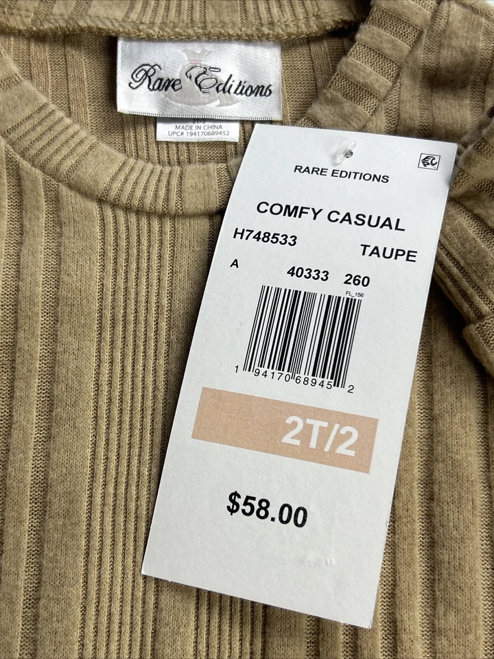 Vestido de Vacaciones 2/2T Ediciones Raras Cómodo Informal Algodón Tejido Vestido Nuevo con Etiquetas Foto 2 de 4