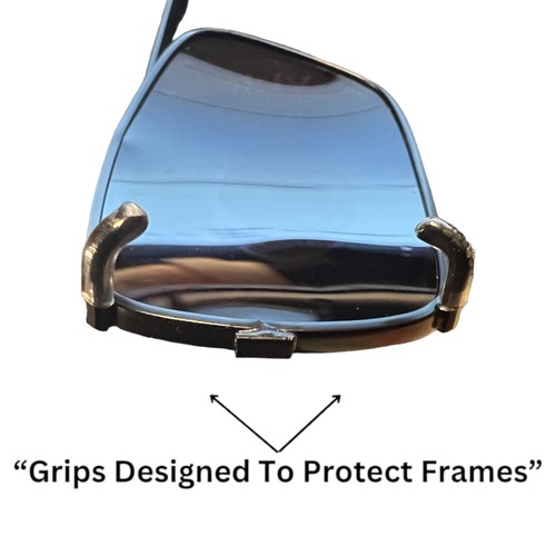 Clip-On Miracles Polarized Sunglasses for Fast Fashion 46mm Wide Oval Brn NEW!! - 第 3/6 張圖片