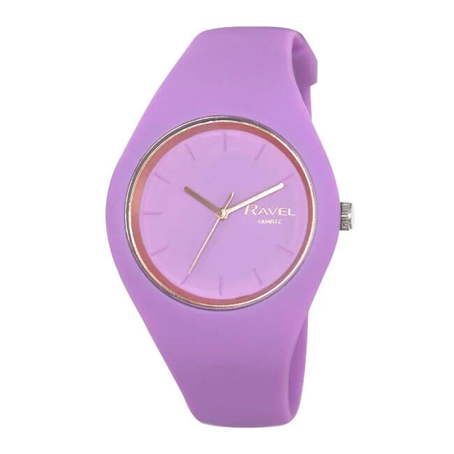 Unisex Large Comfort Sports Case Watch Silicone Strap by Ravel R1804.07