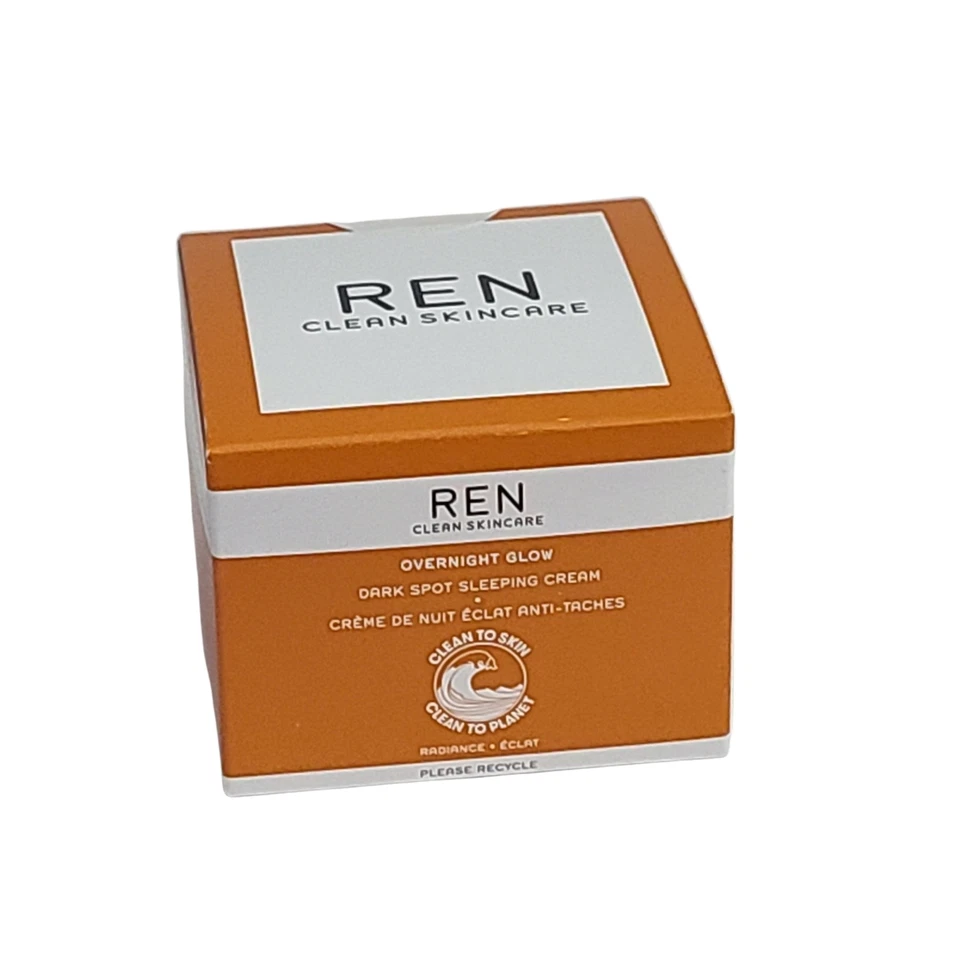 Crema para dormir Ren Clean Skincare Overnight Glow manchas oscuras 1,7 fl. oz. 50 ml. Completo Foto 3 de 4
