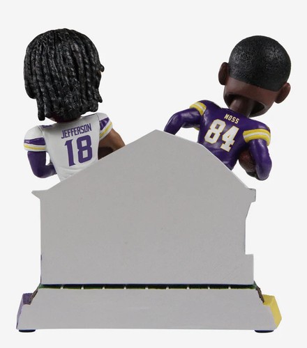 JUSTIN JEFFERSON & RANDY MOSS Minnesota Vikings NFL Now & Then Bobblehead NIB! - Picture 4 of 5