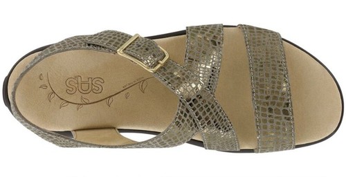 SAS Laguna Champagne Cross Strap Sandals 10W Women’s Wide NEW No Box - Picture 2 of 15