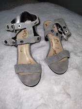 Sam Edelman Women's Gray Suede Strappy Heel Size 6