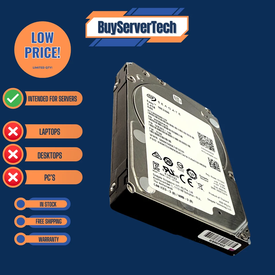 Seagate  Exos 10E2400 ST2400MM0129 2.4TB 10K 2.5" SAS 12Gb/s HDD | 256MB | 2YR - Image 2 of 4