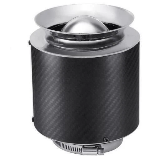 Nuevo filtro de aire de alto flujo estilo fibra de carbono de 3" entrada/5" para admisión Ram de aire frío de coche Foto 2 de 4