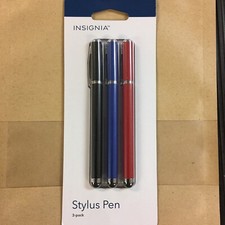 Insignia- Stylus Pen 3 Pack Universal Capacitive Touch Screen - Black/Red/Blue