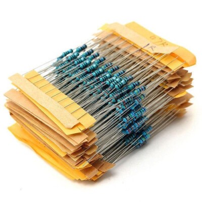 500X 50 Werte 1/4W 1% 1Ω~10MΩ Metall-Film Widerstände Widerstand Sortiment KitYL