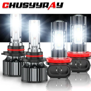 Pour Dodge Challenger 2015-2022 LED Ampoules phares Hi/Lo Beam+Fog Light Kit 4Pcs