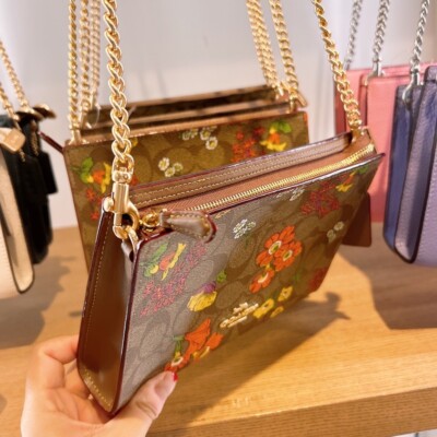 NWT Coach Slim Crossbody In Signature Canvas With Floral  NWT COACH Slim Crossbody In Signature Canvas With Floral Print‎ main image 0