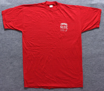 Prince 1990 Nude Tour Local Crew Red T-Shirt XL Single Stitch