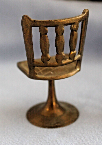 Casa de muñecas India vintage miniatura 3 pedestal de latón silla adorable - Imagen 3 de 5