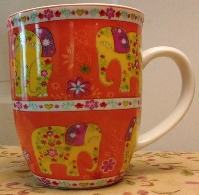 Colorful Elephants 16oz Mug Creative Tops Ltd Excellent Shape