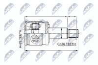 Gelenksatz Antriebswelle NTY NPW-SU-005 FüR Suzuki Vitara 1 FT HT GT ET TA TD
