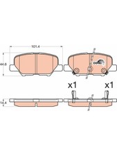 TRW Brake Pads fits Mazda Mazda6 2.5 GJ,GL (GJ5FP) (GDB3583)