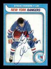 1979-80 Topps Hockey 195 Steve Vickers signed auto autograph very tough BXCP47