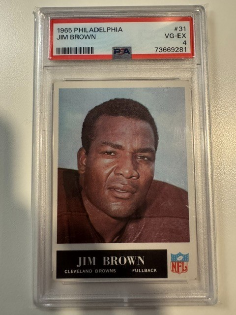 Jim Brown 1965 Philadelphia #31 PSA 4 Great Centering! HOF