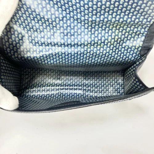 Auténtico bolso clutch GUCCI línea jerez gamuza azul marino - Imagen 13 de 24
