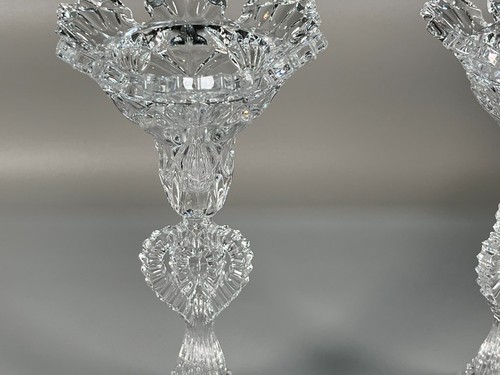 Godinger Royalty Crystal 10 1/2" Pedestal Bowl + Par Juego de Candelabros 9" - Imagen 19 de 24