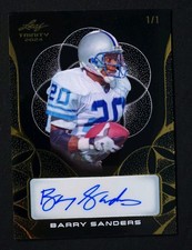 2024 Leaf Barry Sanders Auto Clear Acetate Bronze 1/1 Autograph 