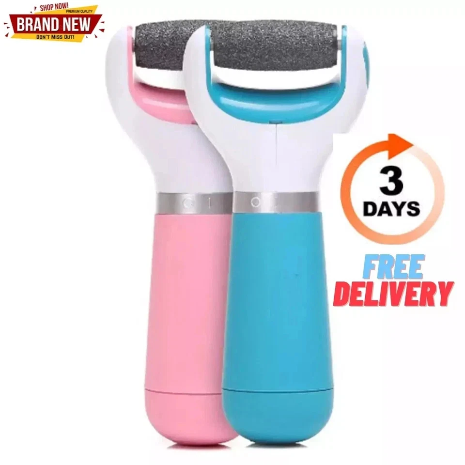 Electric Foot File Rechargeable Callus Hard Skin Remover Feet Pedicure 2 Speeds - Image 2 of 4