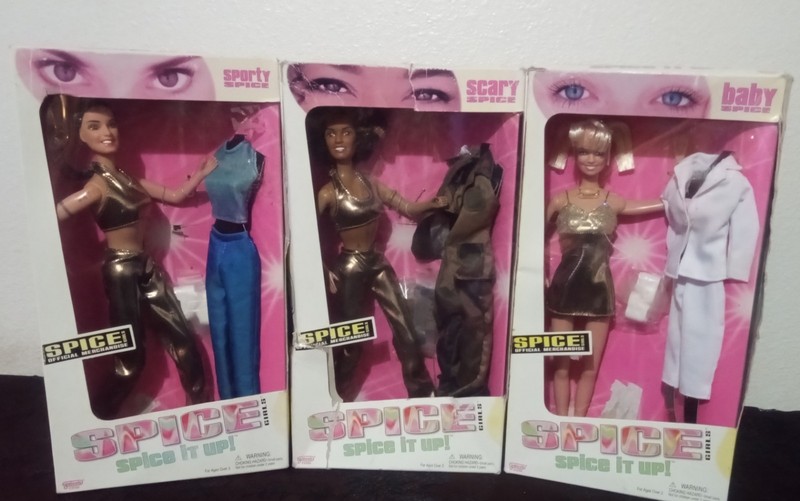 Vintage Lot of Spice Girls Dolls-Baby Spice, Sporty Spice & Scary Spice