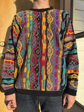 Vintage COOGI Sweater 3D Knit Multicolor 100 Mercerised Cotton Adult XL