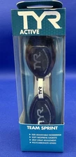 TYR Active Team Sprint Swim Goggles LGT 041 Smoke White Size Adj Nosebridge NEW
