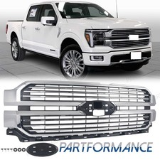 Front Bumper Grille Chrome For 2024 2025 Ford F150 F-150 Platinum King Ranch