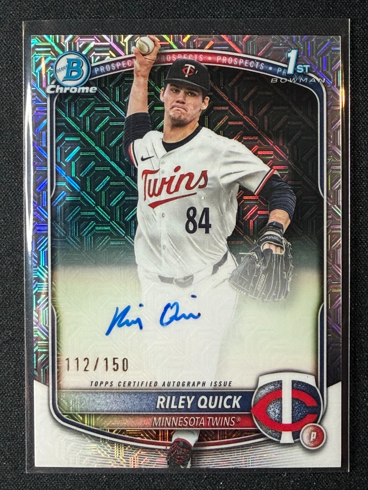 2025 Bowman Chrome Draft 1st Riley Quick HTA Auto /150