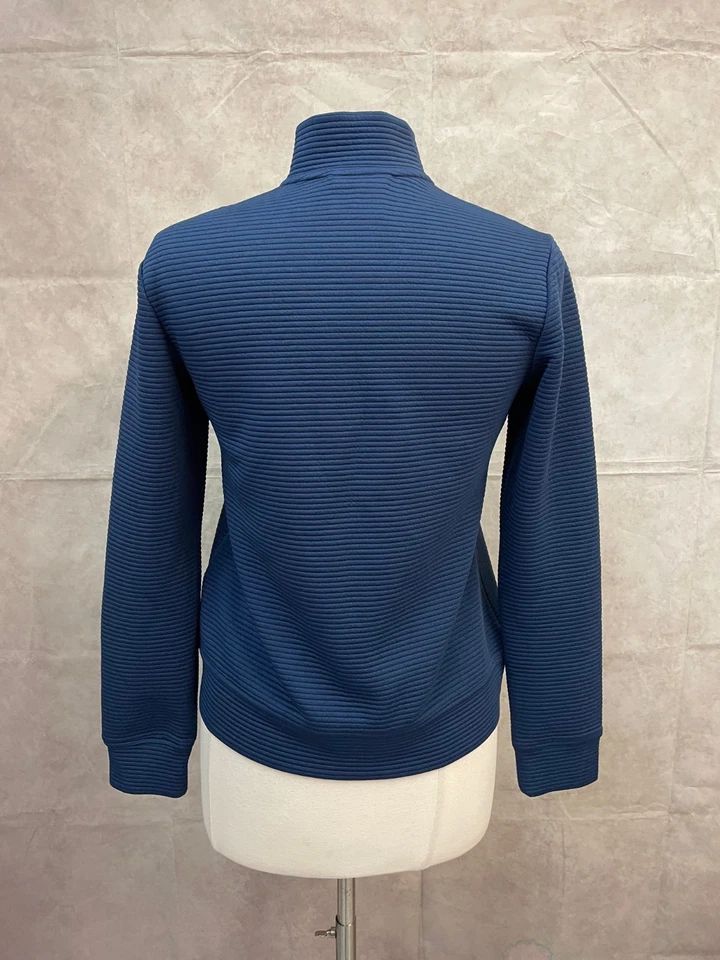 Sudadera con capucha Skechers azul cremallera completa para mujer talla XS Foto 3 de 4