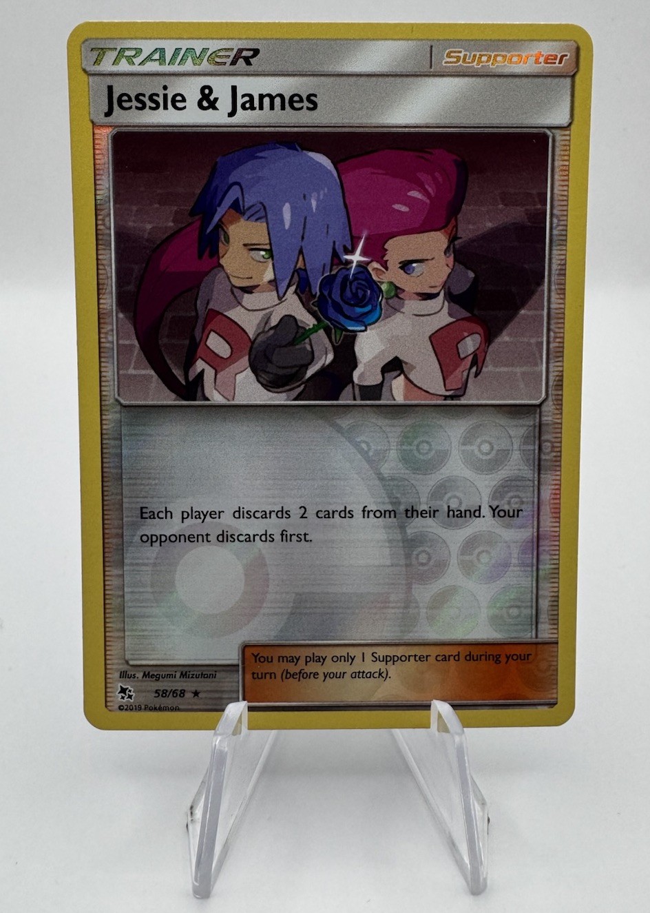 Jessie & James 58/68 Hidden Fates Reverse Holo Rare - NM/M