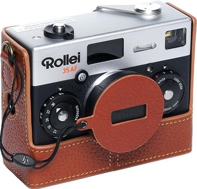 35AF Case, Handmade for Rollei 35AF With Lens Cover, Brown