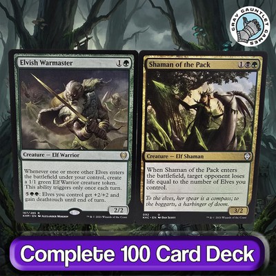mtg elf tribal cards Lathril, Blade of the Elves COMMANDER DECK Elf Tribal Aggro MTG Custom EDH  Magic