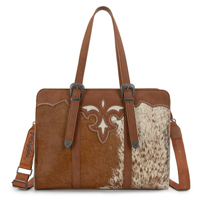 Trinity Ranch Genuine Cowhide Carry-All Cowhide Concealed Carry Large Tote