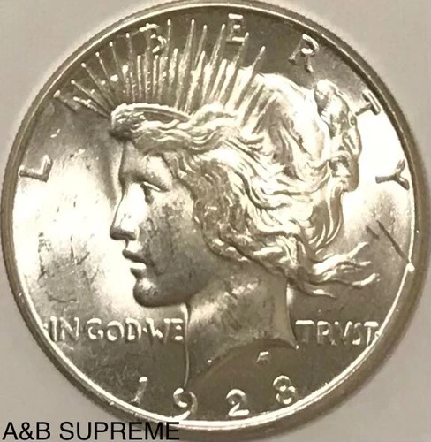 1928 S Peace Dollar From OBW Roll Estate Sale CHO-GEM BU Uncirculated 90% Silver