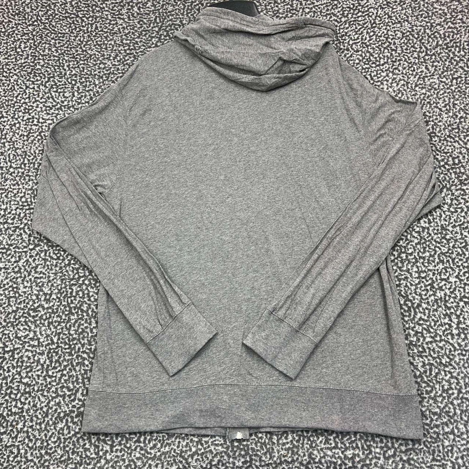 Sudadera con Capucha Vestal Hombre Extra Grande Gris Cremallera Completa Manga Larga Bolsillo Exterior XL Foto 2 de 4