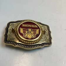 Vintage Honda GL 1500 Gold Wing Metal & Enamel Paint Belt Buckle