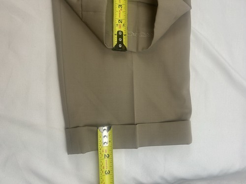 Brooks Brothers Madison 1818 Dress Pants Mens 36x34 Beige Wool Slacks Pleated - Picture 19 of 24