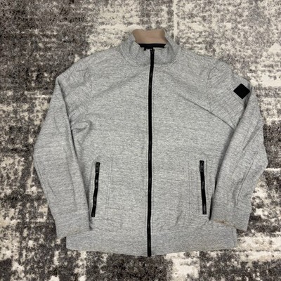 Hugo Boss Herren Zipper Full Zip Hoodie Baumwolle Hellgrau M